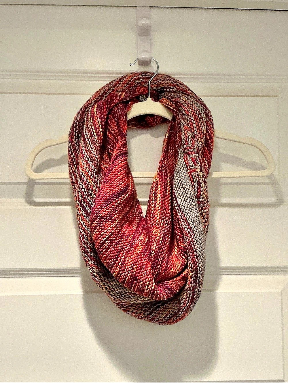 Red & Gray Geometric Scarf
